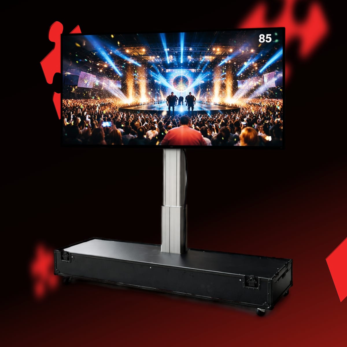 Monitor 86” 4K monitor set (incl. stand/flightcase)