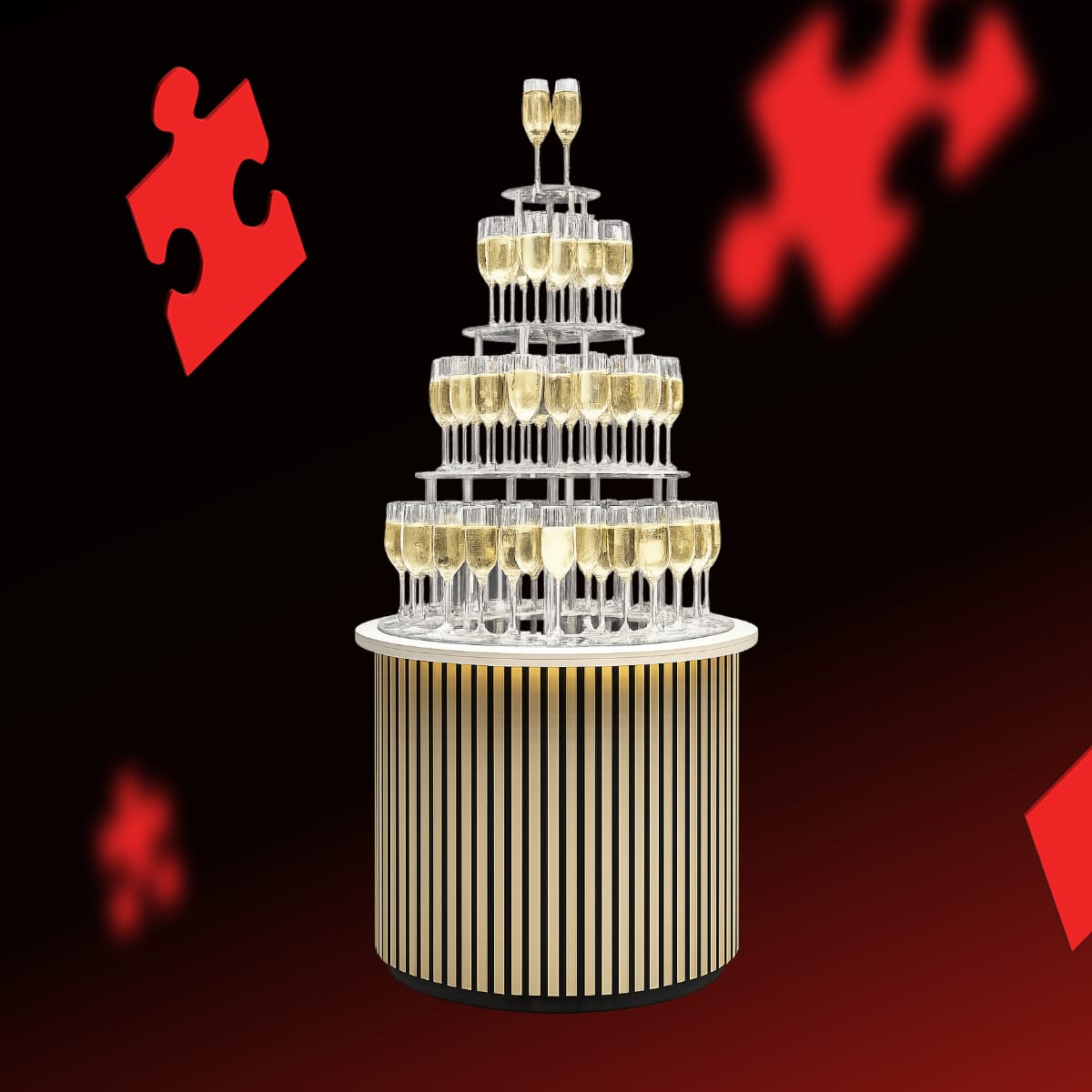 Champagnetoren 150 glazen