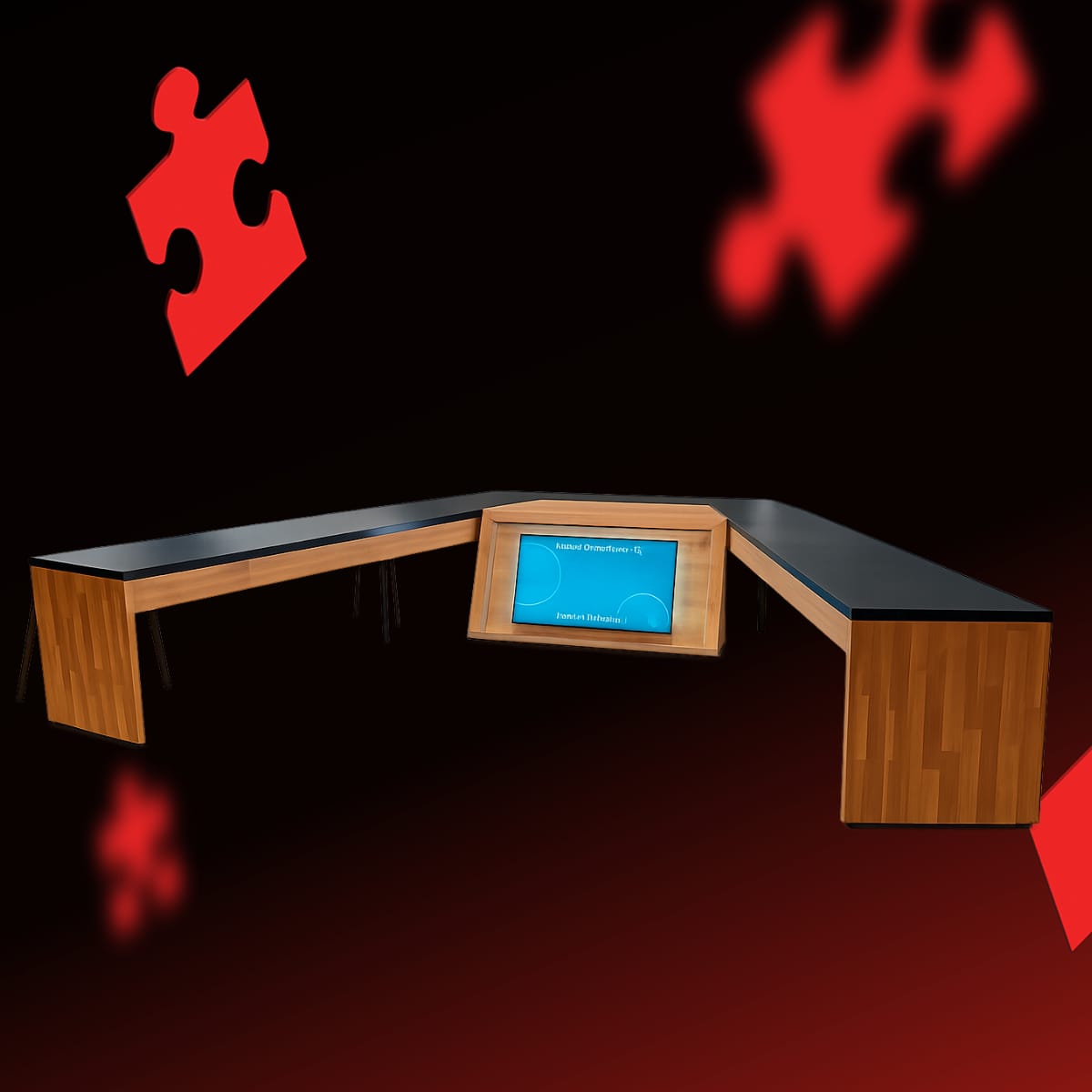 Tafel incl. monitor (max. 6 personen)